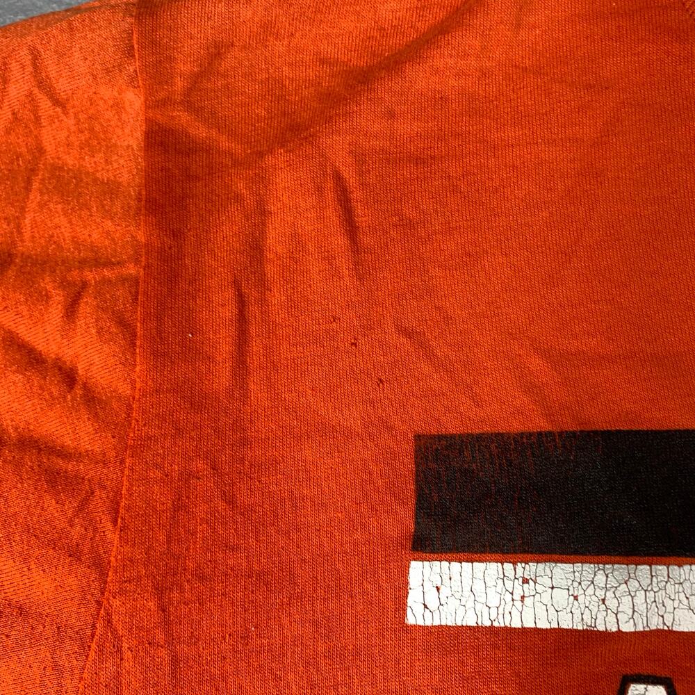 Vintage Auburn Montgomery Baseball Shirt Large Orange Tee Made in USA AUM - Picture 6 of 12